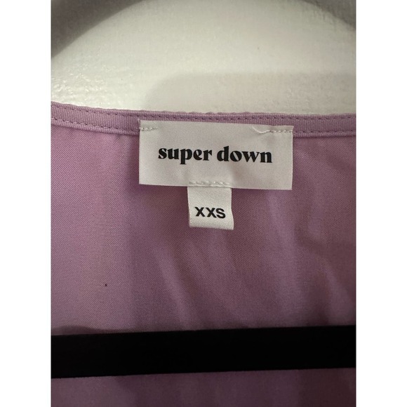Superdown REVOLVE Kaia Purple Lavender Micro-Mini Wrap Plunge V-Neck Dress - XXS - Picture 5 of 6